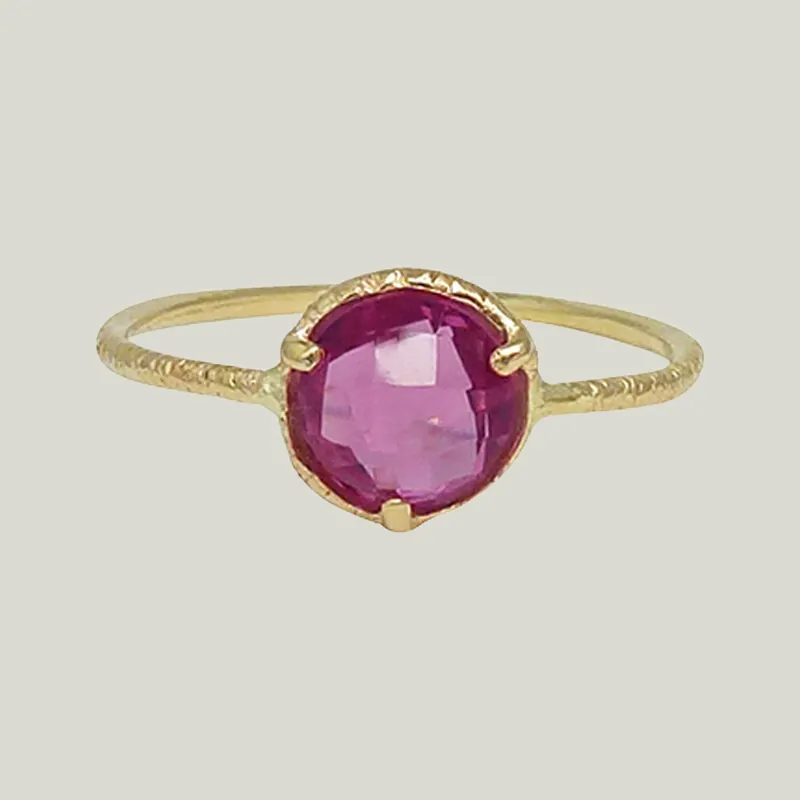 Floating Gem Ring with Pink Quartz - Danielle Welmond (Leased)