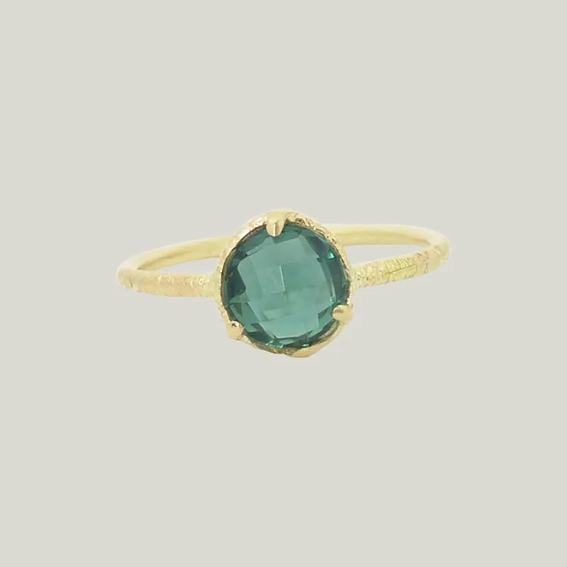 Floating Gem Indicolite Quartz Ring - Danielle Welmond (Leased)