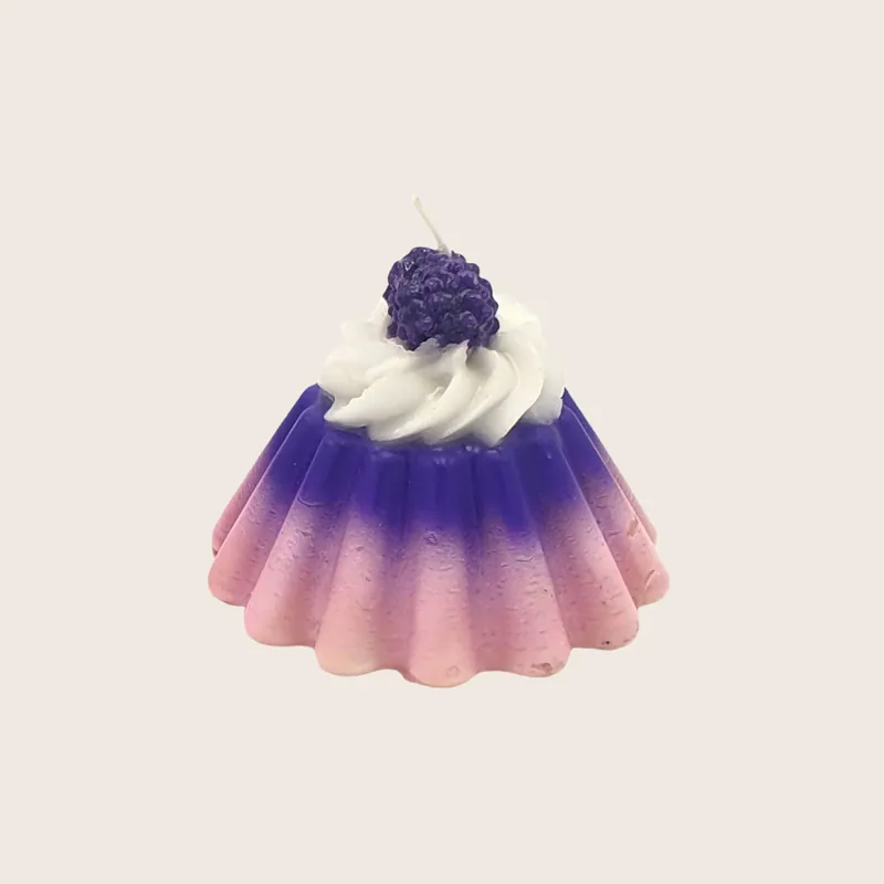 Pink and Purple Pudding Candle - Blackberry
