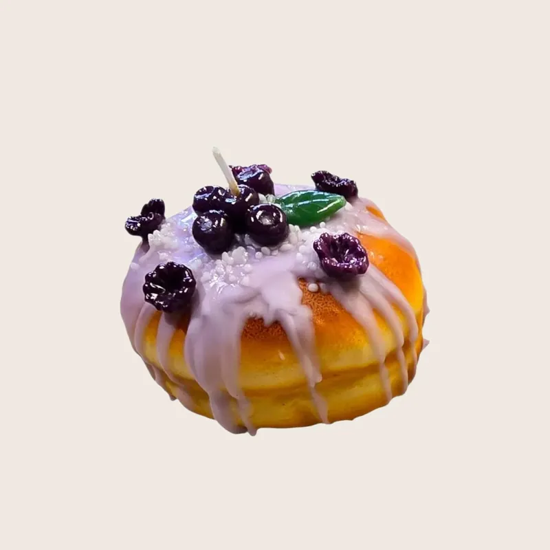 Purple Donut Candle - Cereria Introna Srl