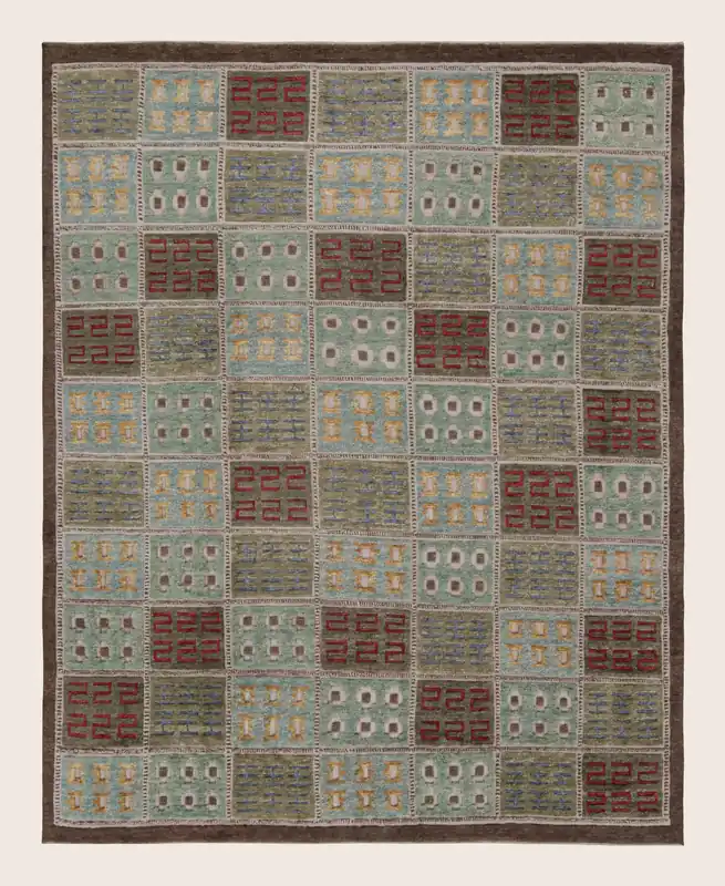 Sage Swedish Inspired Wool Rug - 8'2" x 10'4"