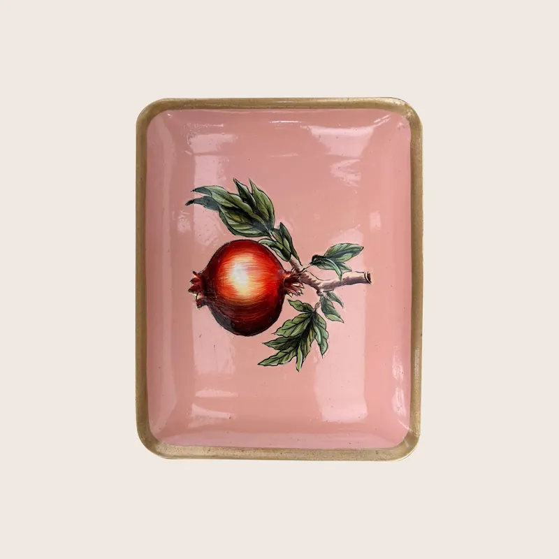 Pomegranate Hand-Painted Iron “Vide-poche”
