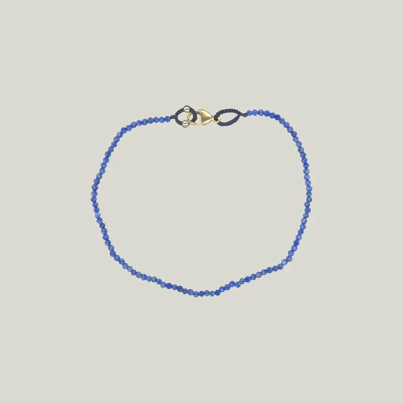 Navy Cord and Lapis Bracelet - Danielle Welmond (Leased)