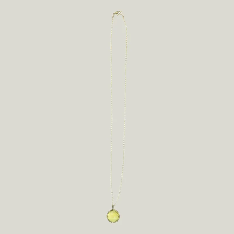 Caged Lemon Quartz Necklace - Danielle Welmond (Leased)
