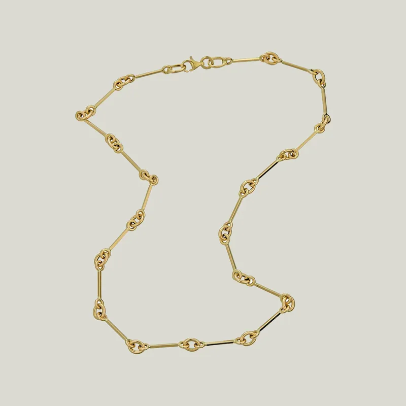 14KYG Stick and Ring Link Chain - Odeon Collection (Leased)
