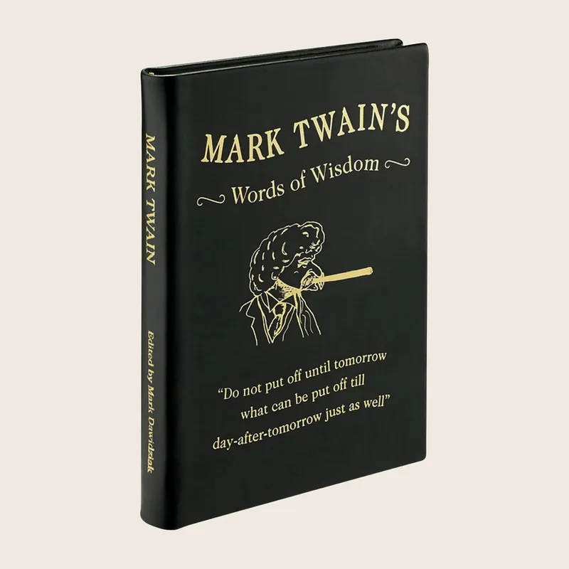 Mark Twain's Words of Wisdom Leather Bound Book - Graphic Image