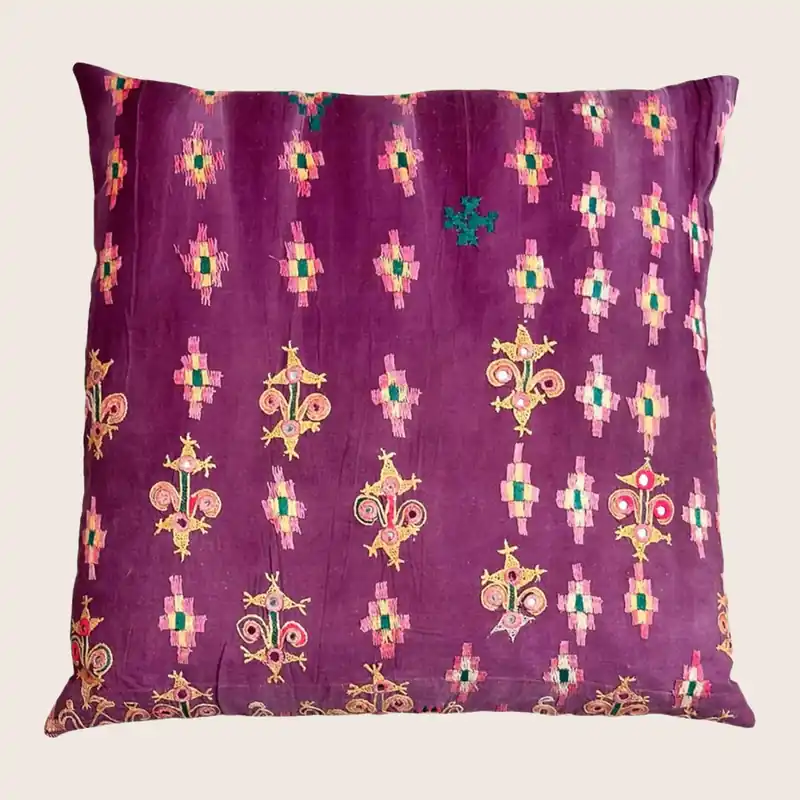 Vintage Banjara Embroidered Pillow - Threads Soft Goods