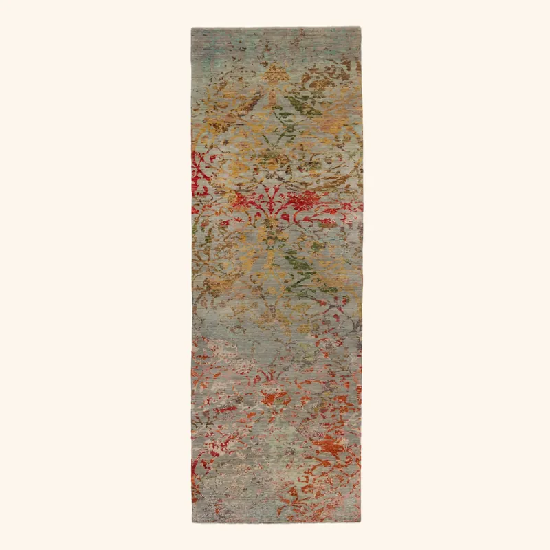 Multicolored Aurora Transitional Wool Runner - 3'2" x 10'