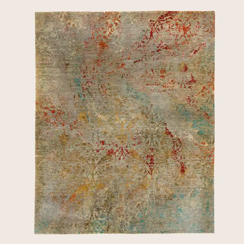 Multicolored Aurora Transitional Wool Rug - 8'2" x 9'10"