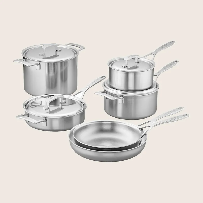 5-Ply 10-pc Stainless Steel Cookware Set