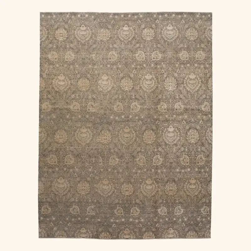 Brown Transitional Wool Rug - 12' x 14'11"