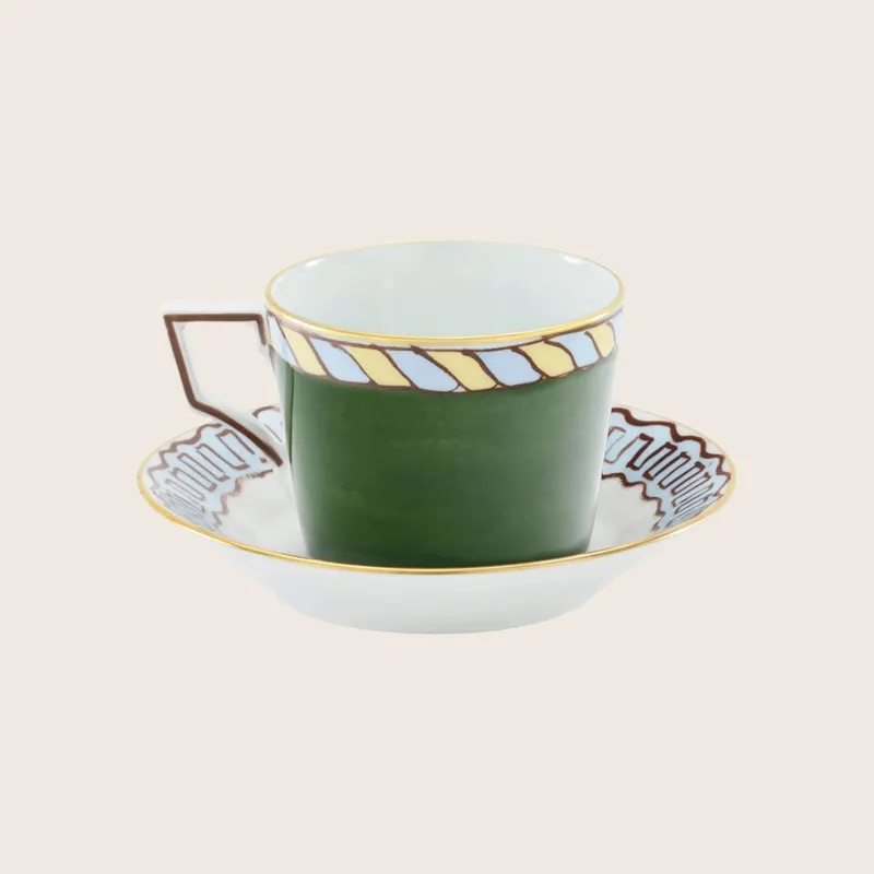 Il Viaggio di Nettuno Luna Tea Cup with Saucer - Ginori 1735