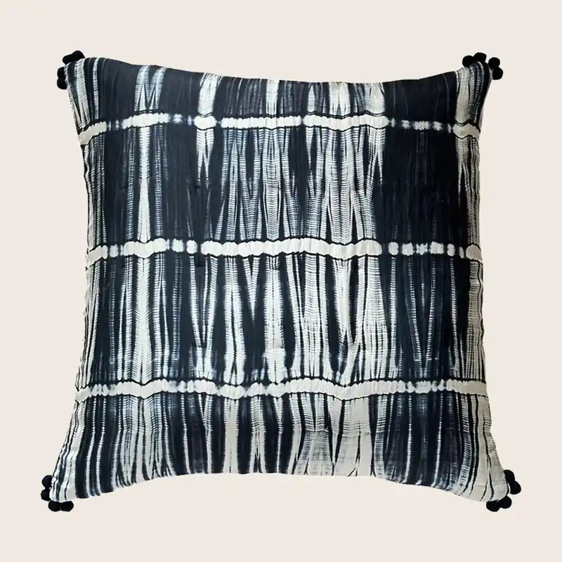 Shibori Waves Silk Pillow - Threads Soft Goods (Drop Ship)