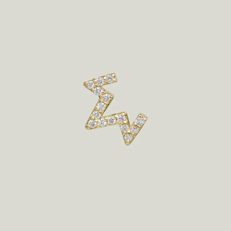 Aztec Zig Zag Single Stud - Anzie (Consigned)