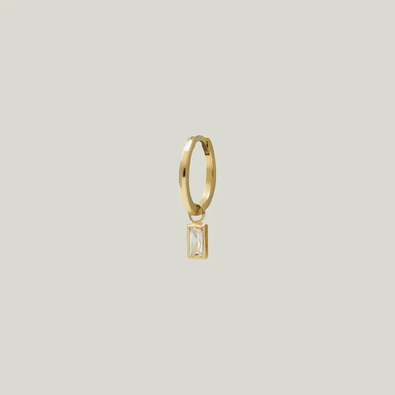 Baguette Hoop Charm Single Hoop - Anzie (Consigned)