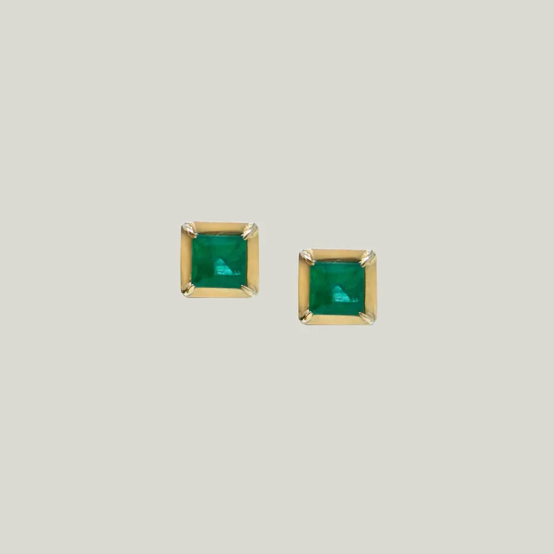 Cléo Carré Emerald Square Studs - Anzie (Consigned)