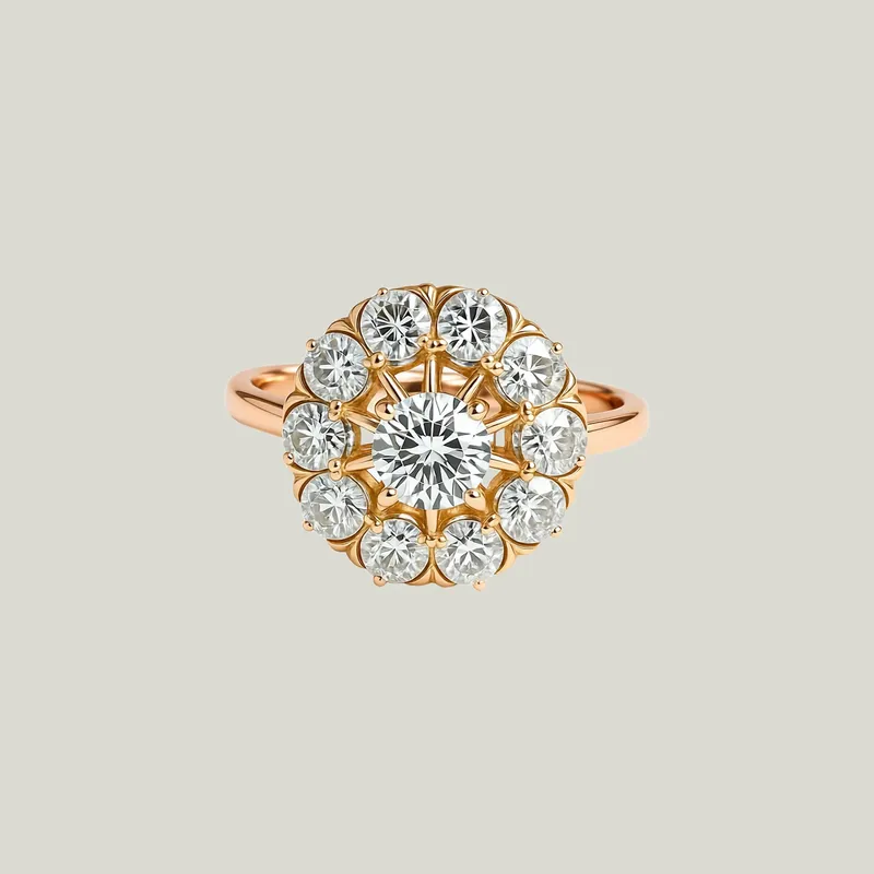Victorian 18KYG 0.45 ct. Diamond Cocktail Ring - Odeon Collection (Leased)