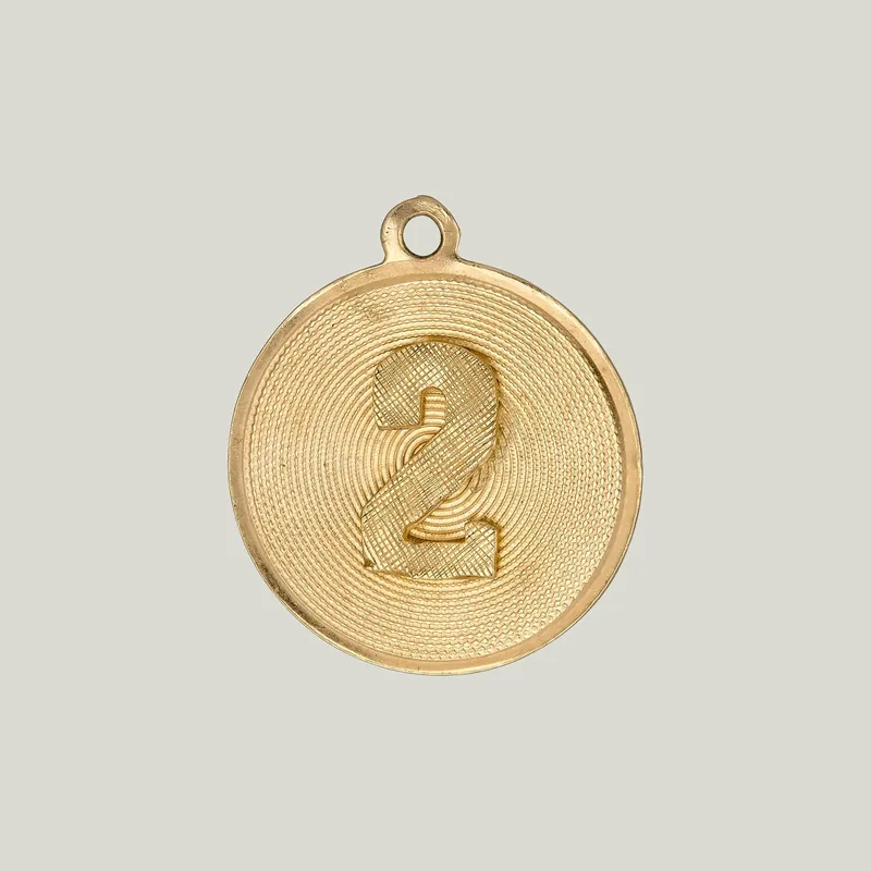 14K Gold "Number 2" Charm Pendant 1.80grs - Odeon Collection (Leased)