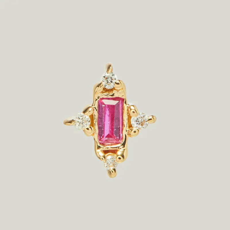 Amulet Stud with Ruby - Scosha (Consigned)