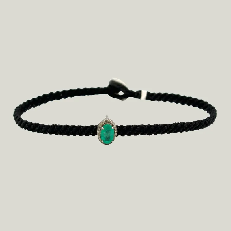 Victorian Emerald Halo Macrame - Scosha (Consigned)