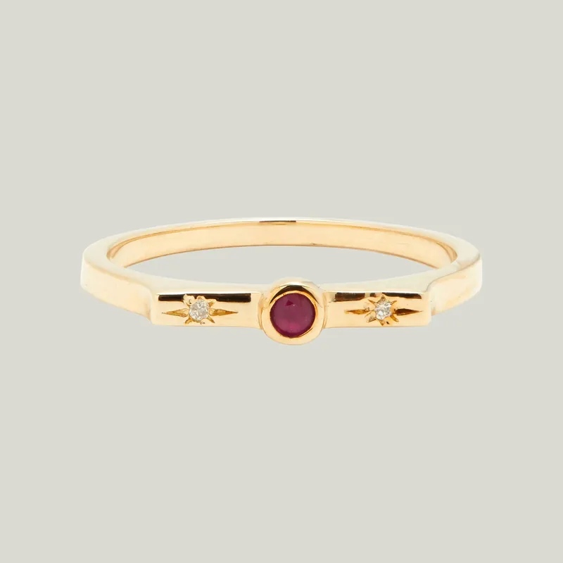 Wish Stack Ring in Ruby - Scosha (Consigned)