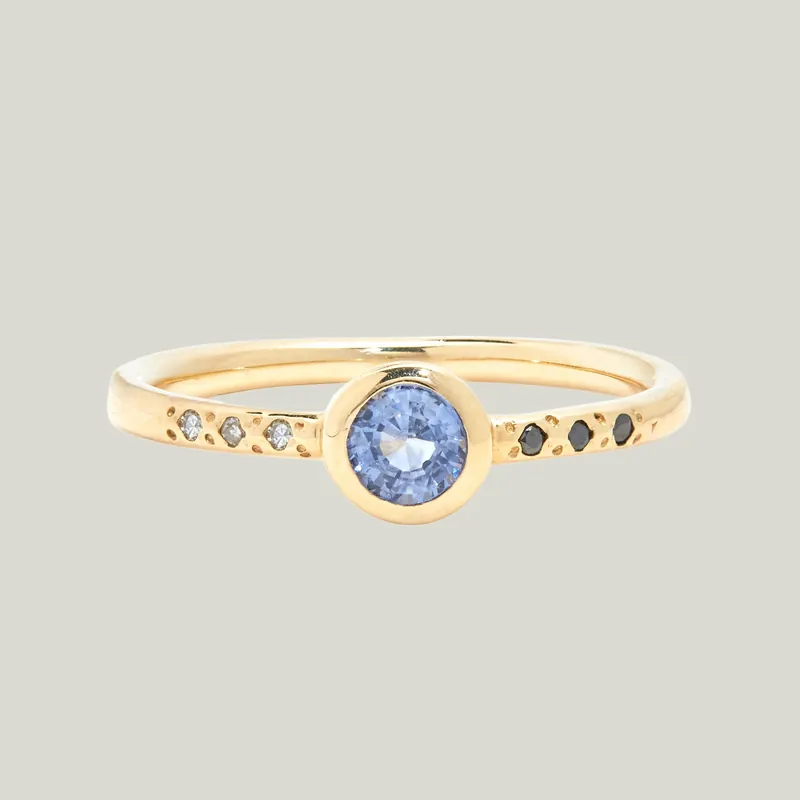 The Midnight Ring with Blue Sapphire - Scosha (Consigned)