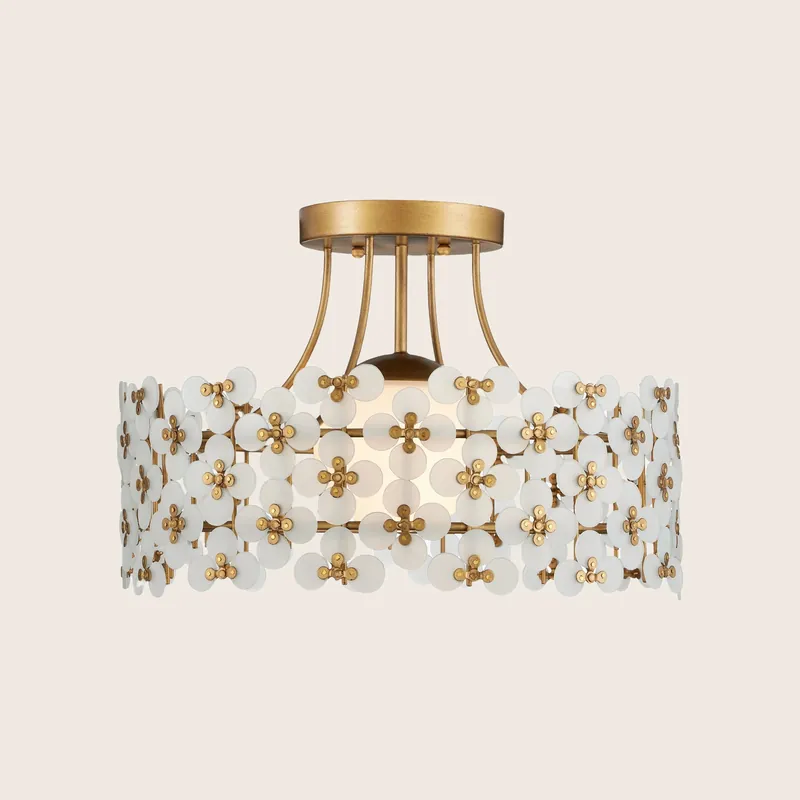 Spring Flower Semi-Flush Mount