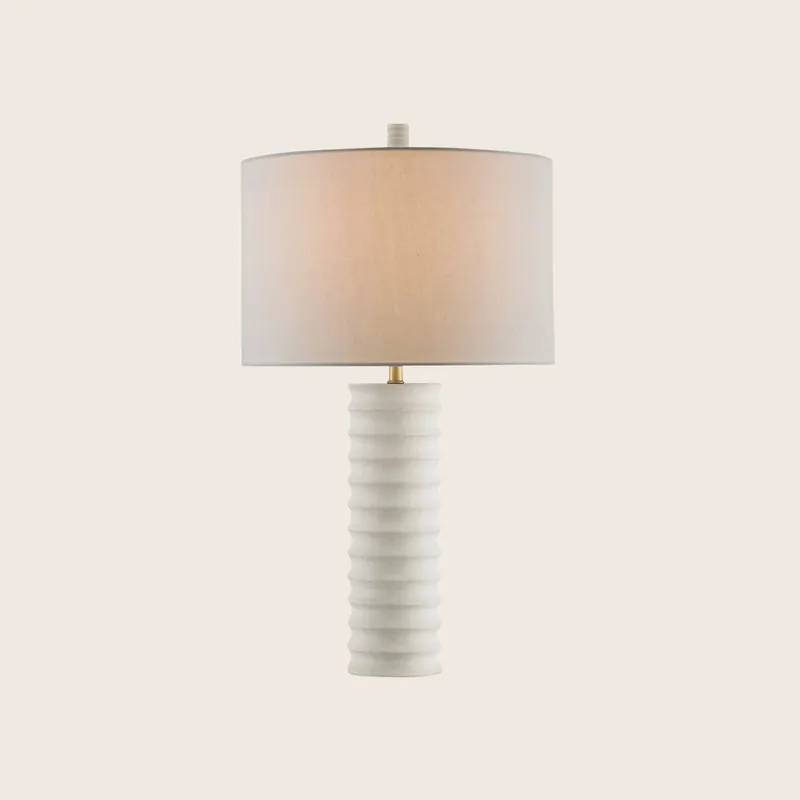 Snowdrop White Table Lamp - Currey & Company