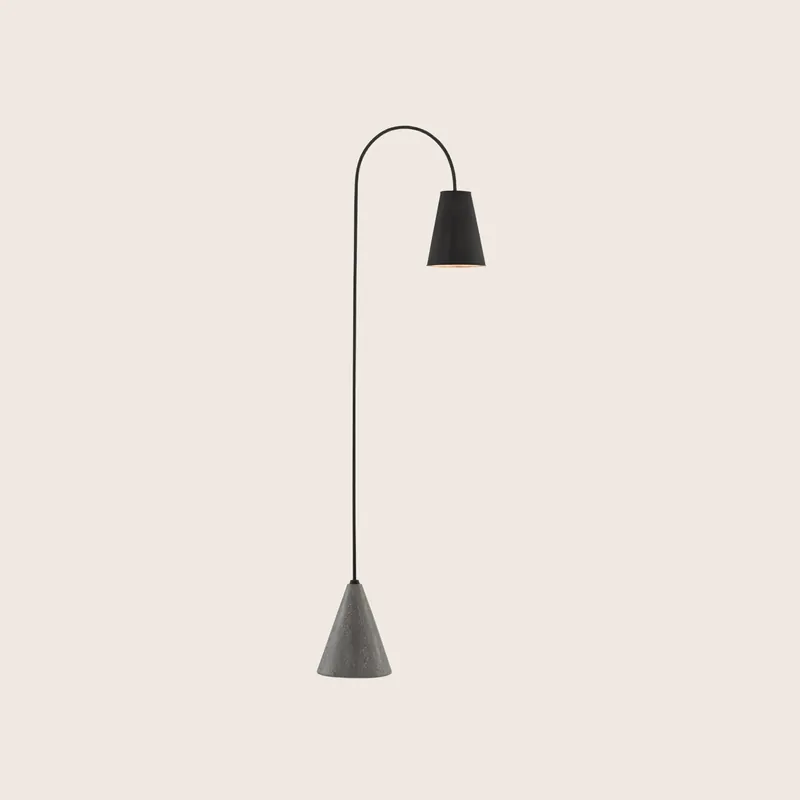 Lotz Black Floor Lamp - Currey & Company