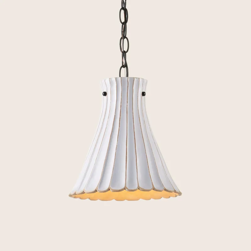 Jazz White Pendant - Currey & Company