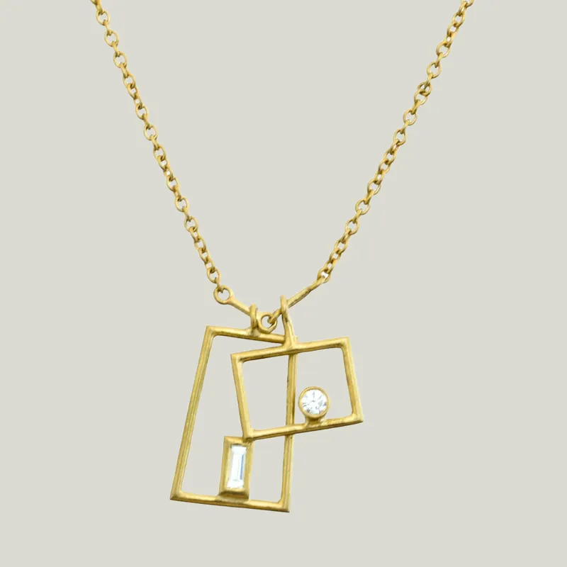 Simple Grid Necklace In Diamonds - Kothari (Leased)