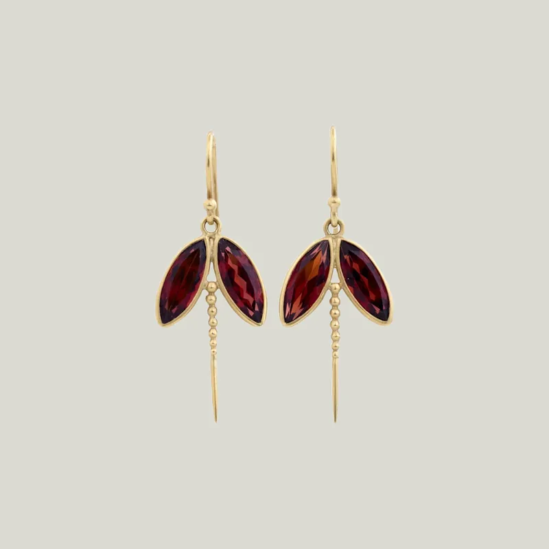 Hornet Earrings In Garnet - Kothari (Leased)