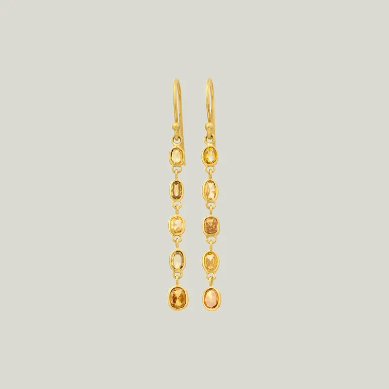 Fancy Color Diamond 5 Drop Earrings - Kothari (Leased)