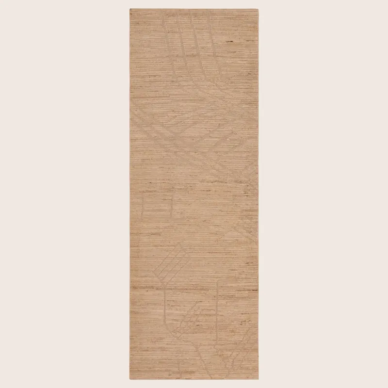 Brown Moroccan Wool Runner - 2'11" x 8'5"