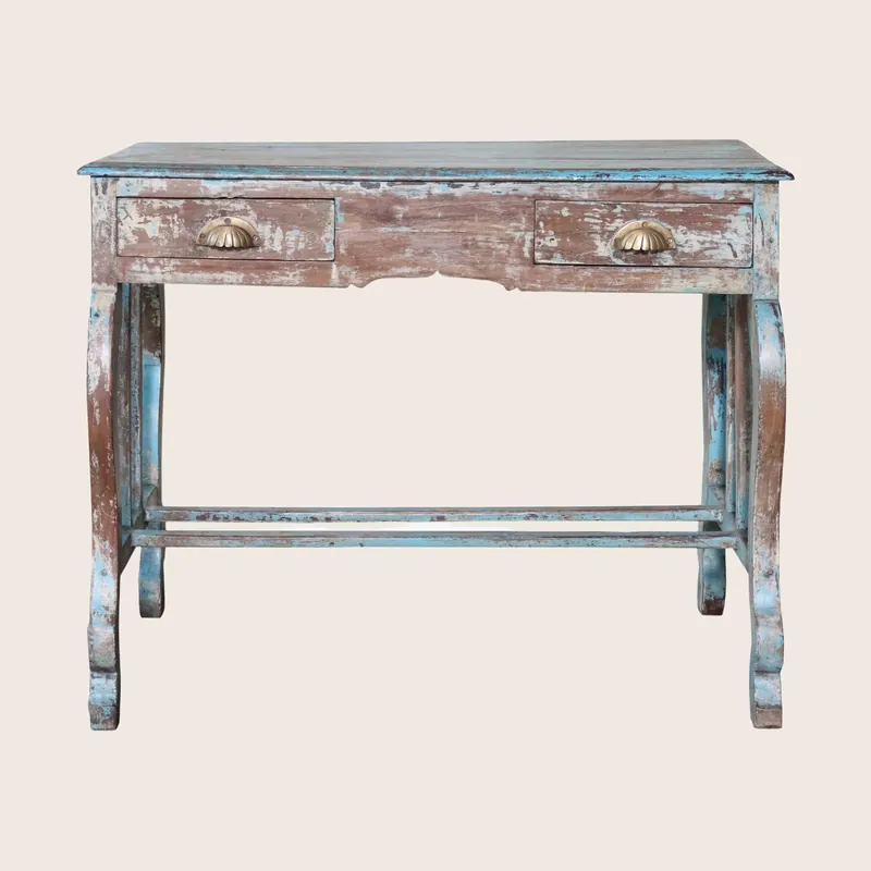 Vintage Blue Two Drawer Table - Golden Oldies