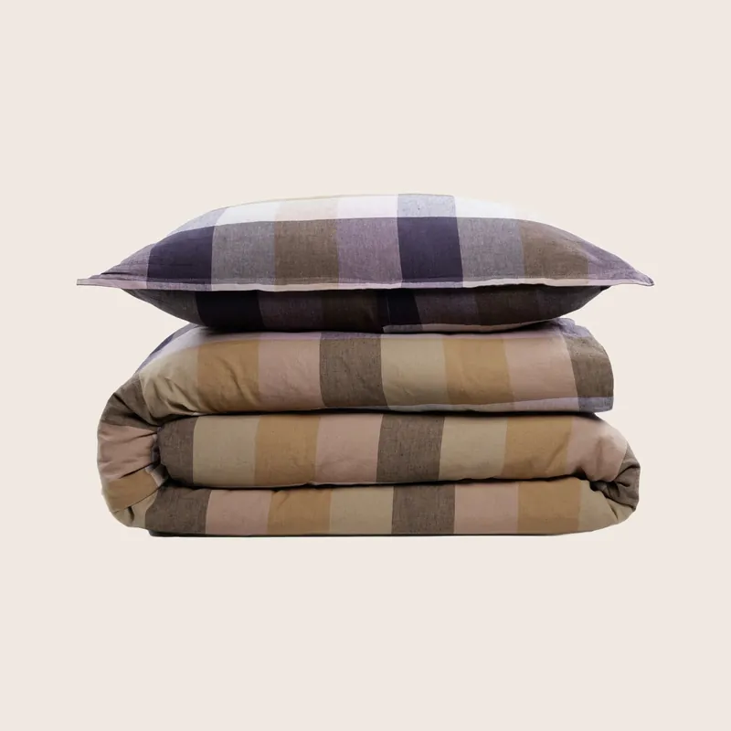 Plaid Aero Linen Duvet Cover - Denis Trading dba Hamam (Leased)