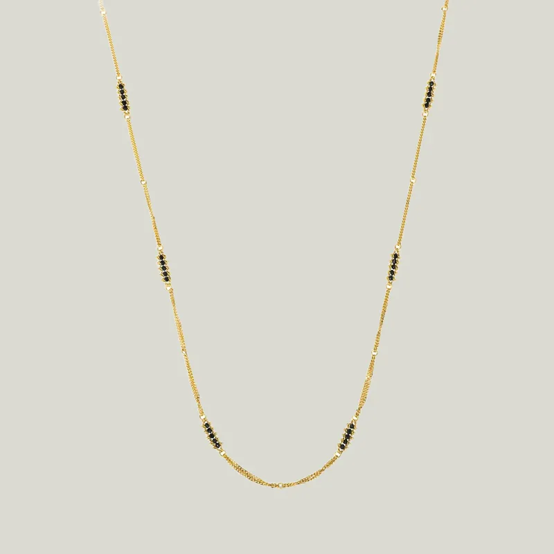 Black Diamond 12 Station Necklace - Amali (Consigned)