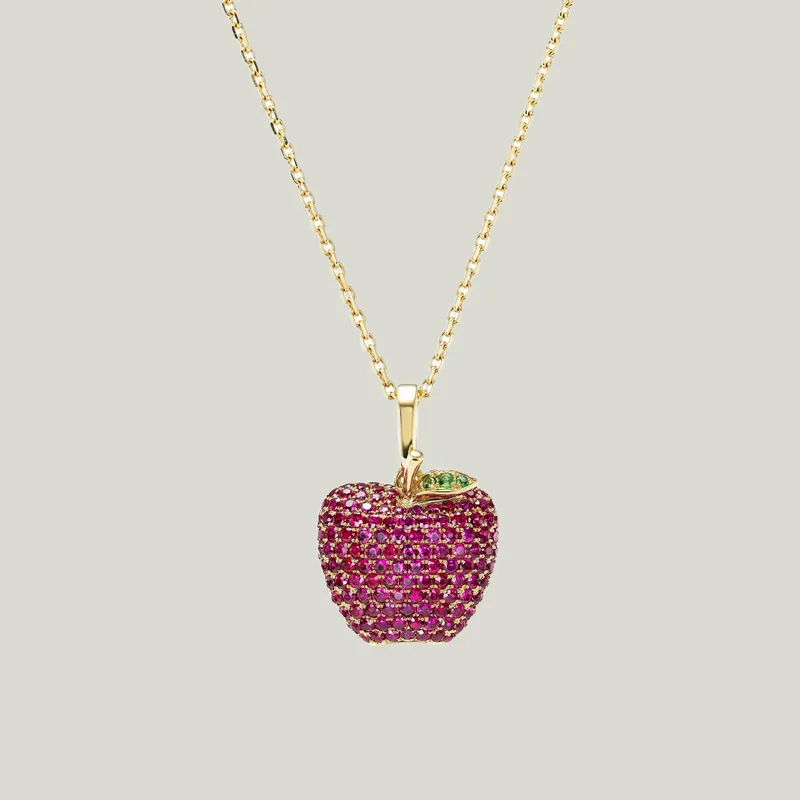 Paved NYC Apple Pendant - Stoned Fine Jewelry (Consigned)