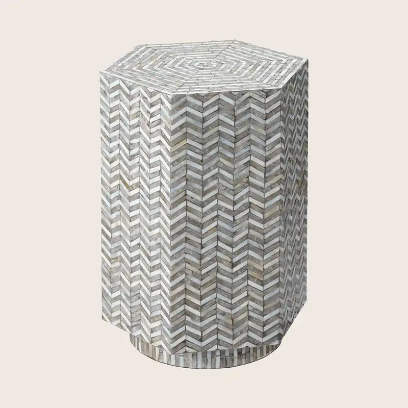 Brando Hexagon Side Table - Jamie Young
