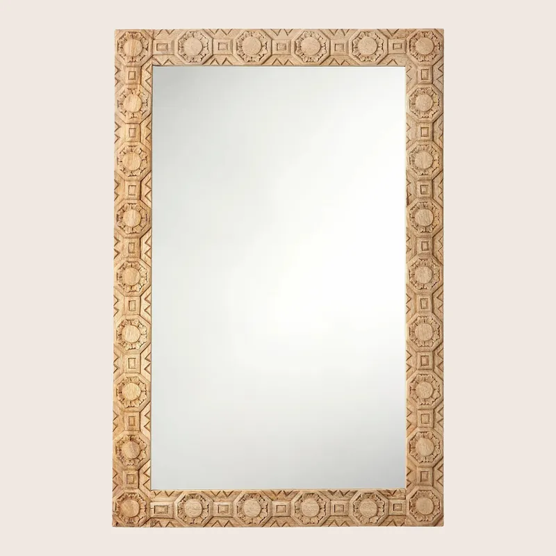Relief Carved Rectangle Mirror - Jamie Young