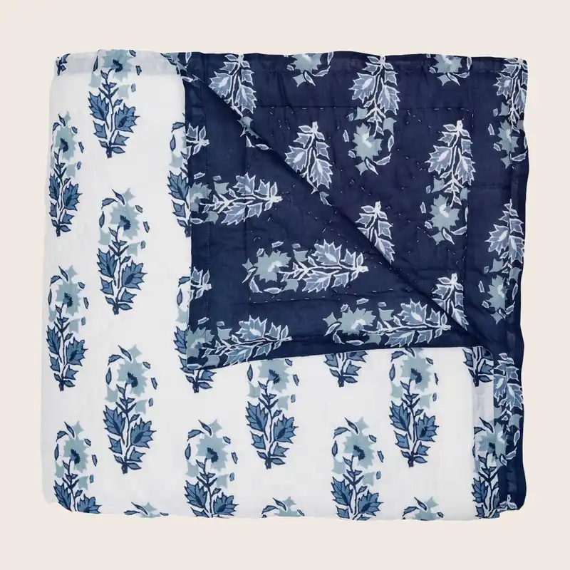 Kanak Indigo Quilt - John Robshaw (Leased)
