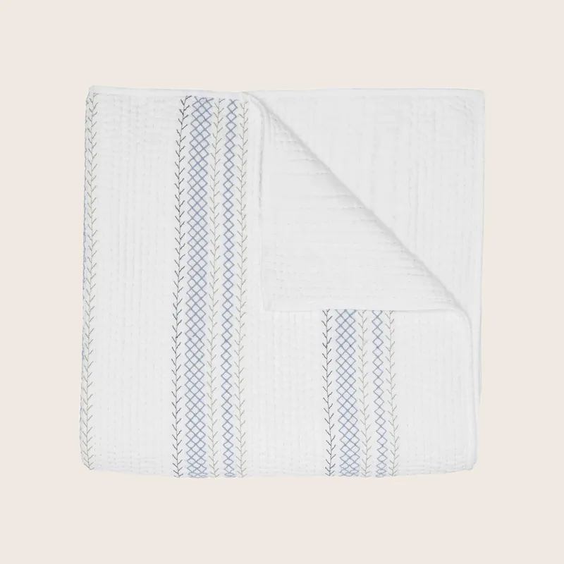 Rimi Light Indigo Coverlet - John Robshaw (Leased)