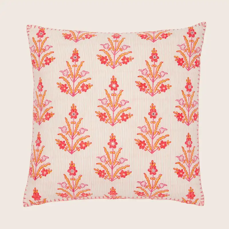 Prisha Coral Pillow - John Robshaw (Leased)
