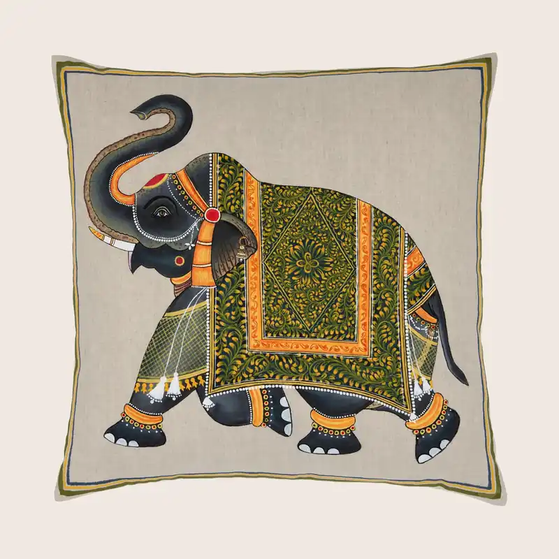 Spring Elephant Pillow - John Robshaw (Leased)