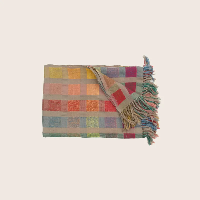 Zola Multi Plaid Throw - ML Fabrics