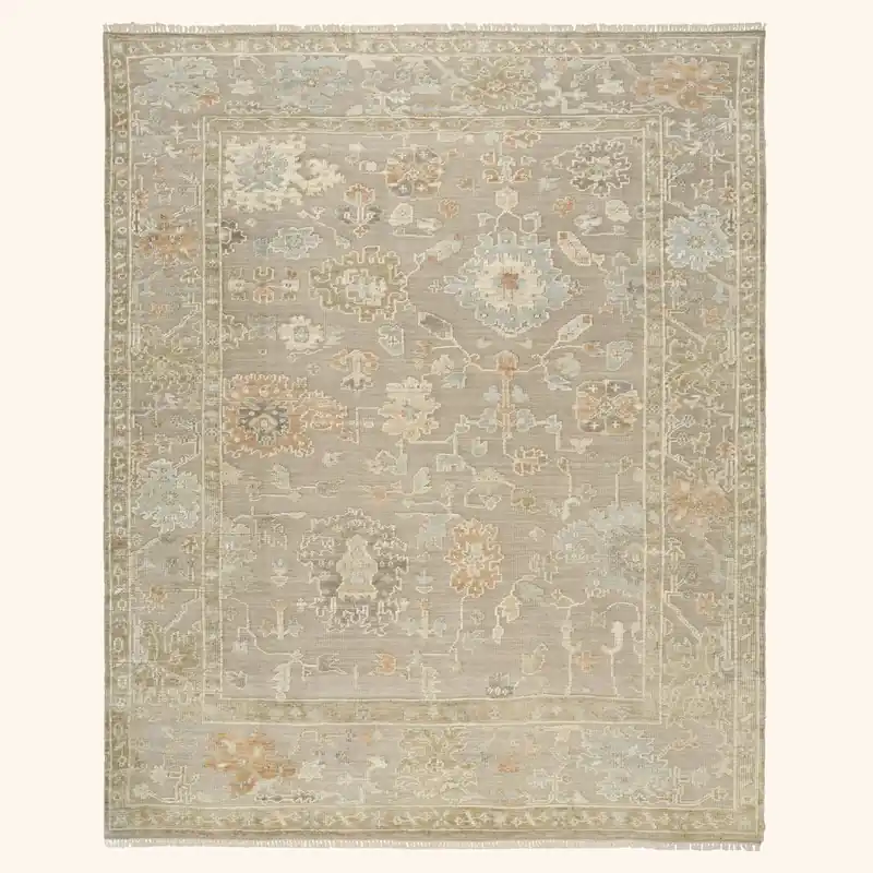 Taupe Essentials Traditional Wool Cotton Blend Rug - Nourison Industries, Inc.