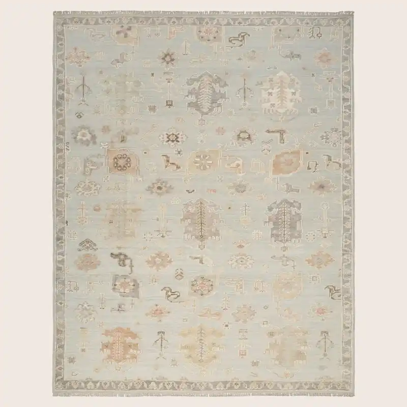 Light Blue Essentials Wool Cotton Blend Rug - Nourison Industries, Inc.