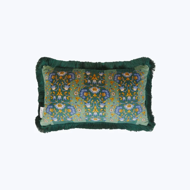 Lodden Lumbar Pillow, Green - Liberty