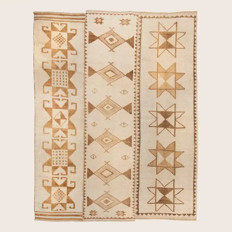 Beige & Brown Traditional Turkish Wool Rug - 9'4'' x 11'3''