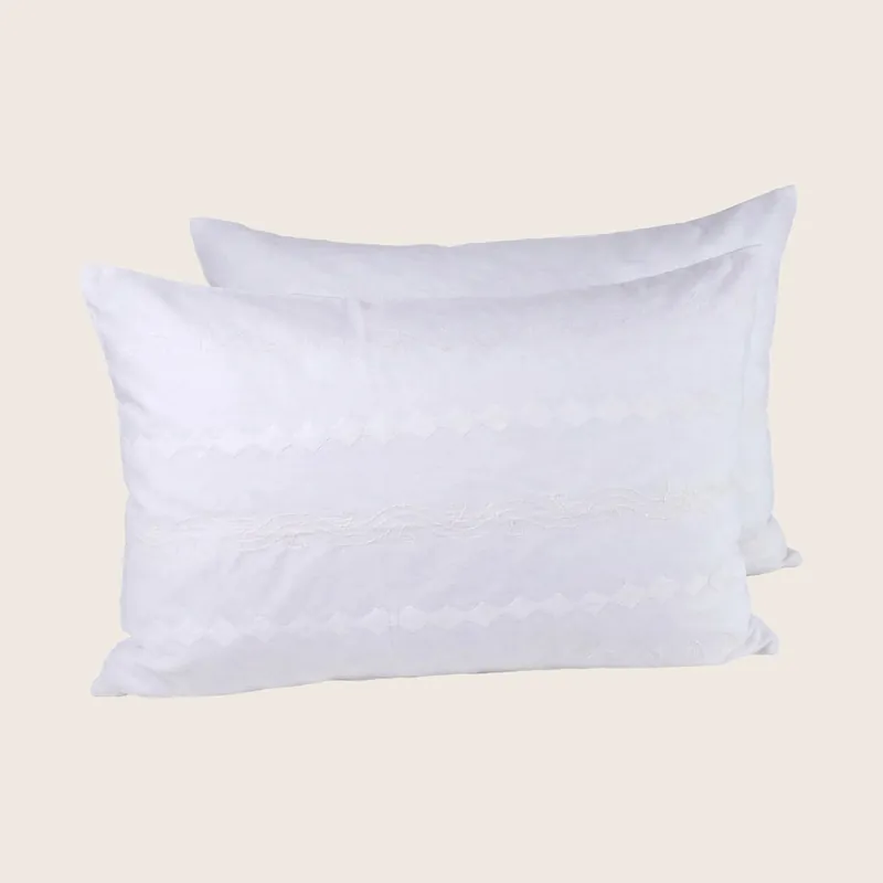 White Applique Pillowcase - Kerry Cassill (Consigned)